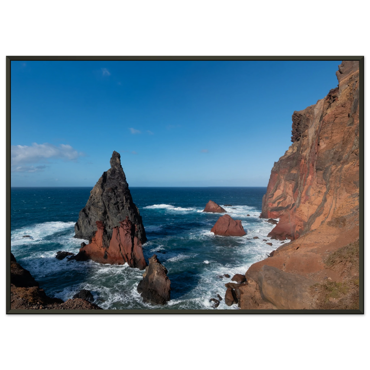 Dramatic volcanic cliffs and ocean seascape at Ponta de São Lourenço in Madeira - Fine art photography print by Paulo Côrte-Real