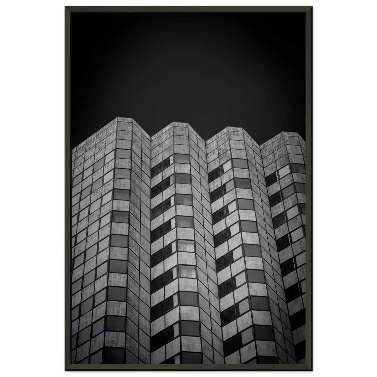 Rhythmic architectural facade and balconies along a street in Havana, Cuba - Fine art photography print by Paulo Côrte-Real