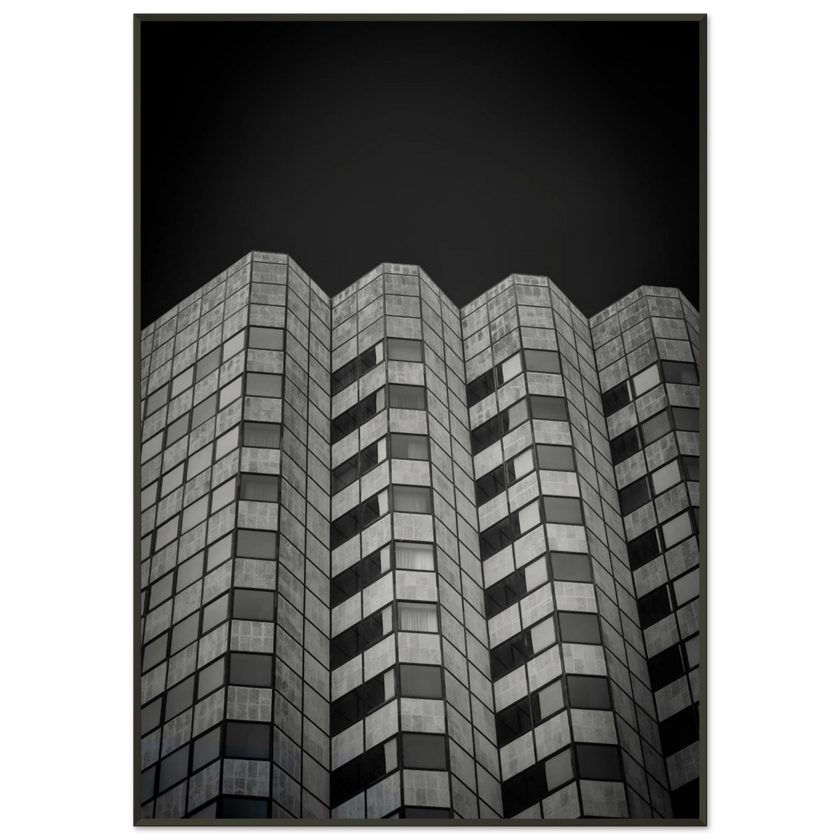 Rhythmic architectural facade and balconies along a street in Havana, Cuba - Fine art photography print by Paulo Côrte-Real