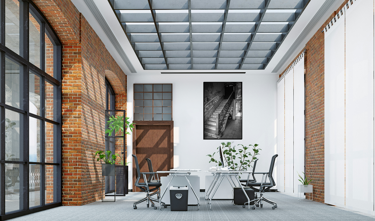 Elegant sweeping staircase inside a historic vintage building in Havana, Cuba - Fine art photography print by Paulo Côrte-Real
