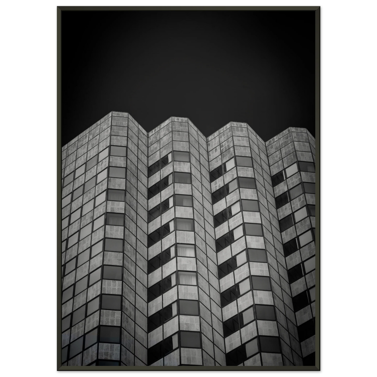 Rhythmic architectural facade and balconies along a street in Havana, Cuba - Fine art photography print by Paulo Côrte-Real